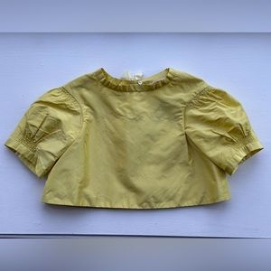 NEW Bonpoint Yellow Silk Euria Blouse size 4 Girls